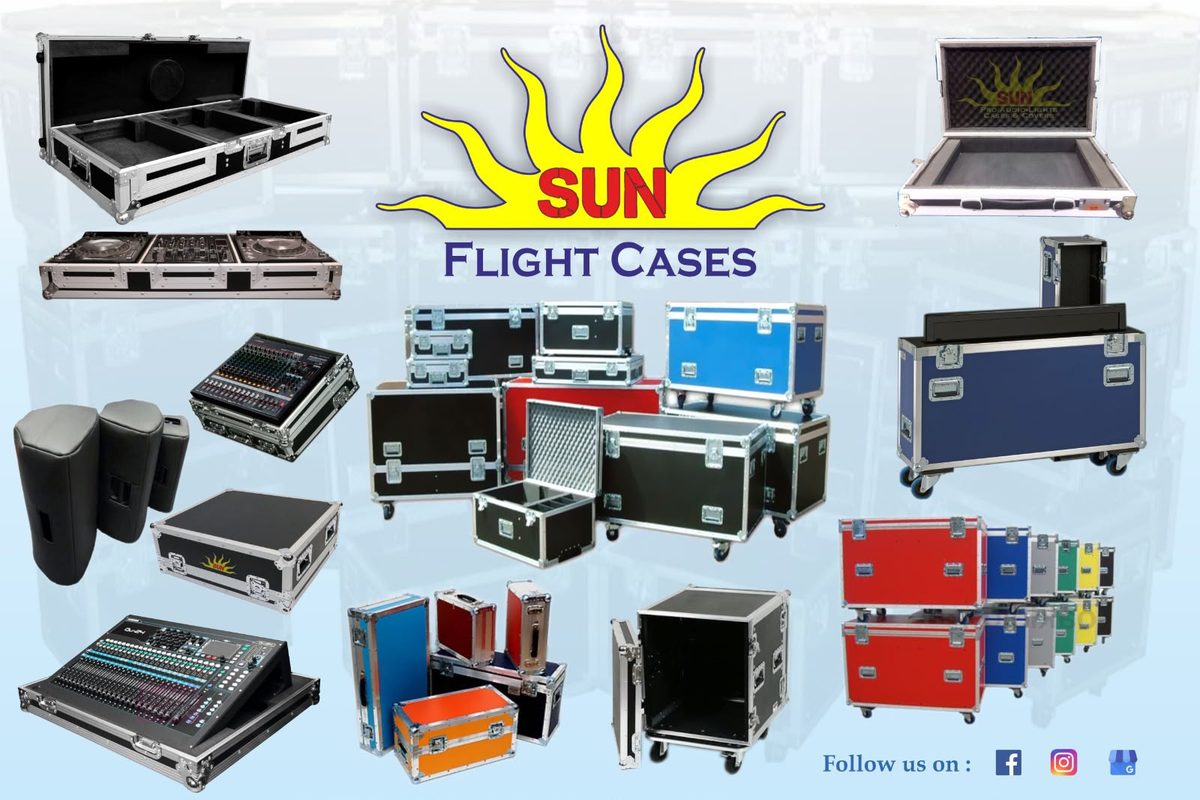 Sun Flight Cases — DJ, mixer, rack and trunk case range